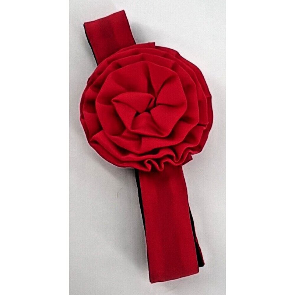 Vintage 100% Pure Silk Red Wrist Band / Choker fits up to 16"